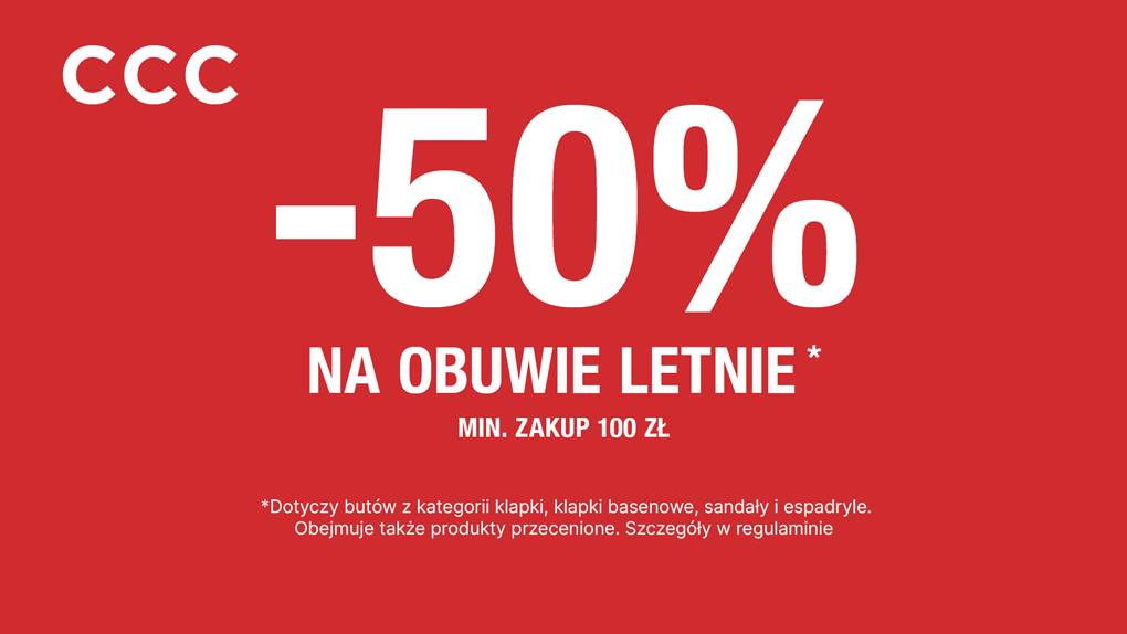 -50% na obuwie letnie w CCC!
