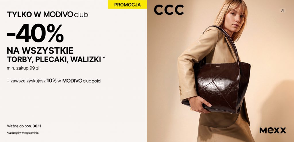 W CCC -40% na wszystkie torby, plecaki i walizki!