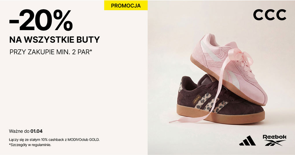 -20% na wszystkie buty przy zakupie 2 par w CCC