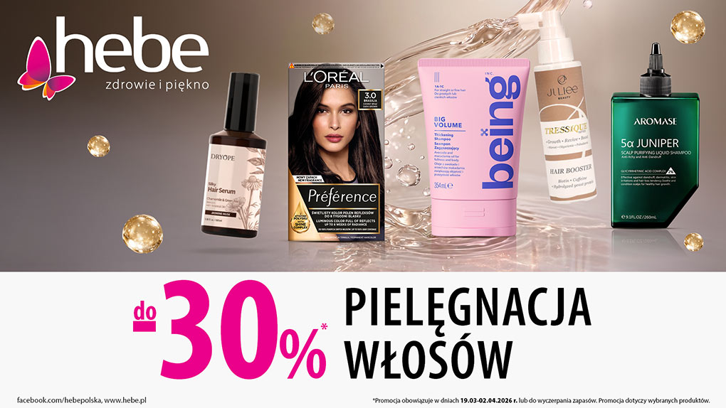 HEBE – PIELĘGNACJA WŁOSÓW DO -30%