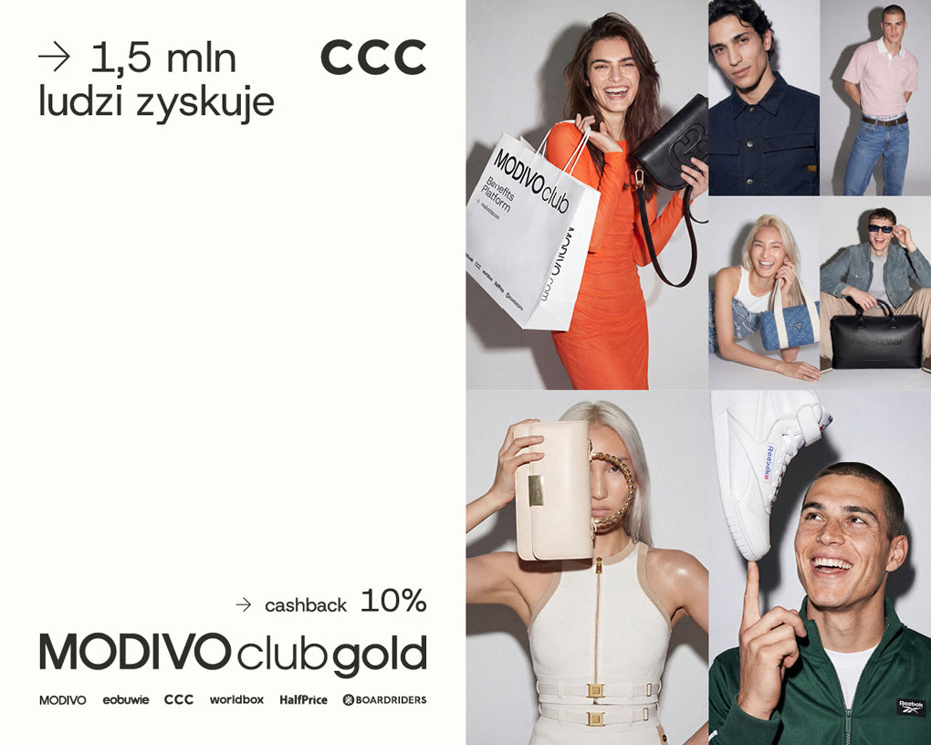 CCC – Z MODIVOclub GOLD zyskujesz 10% zwrotu za każde zakupy