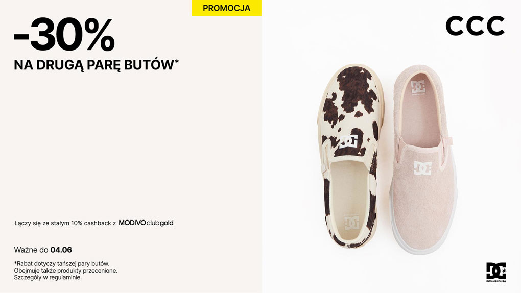 Teraz w CCC -30% na drugą parę butów!