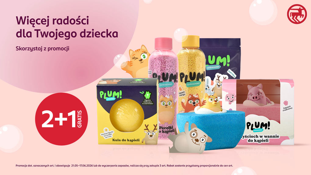 Rossmann – PLUM! Czyściochowo 2+1 gratis